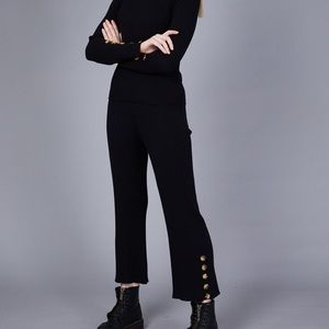 Native Youth Ribbed Flare Layla Knit Cropped Pants